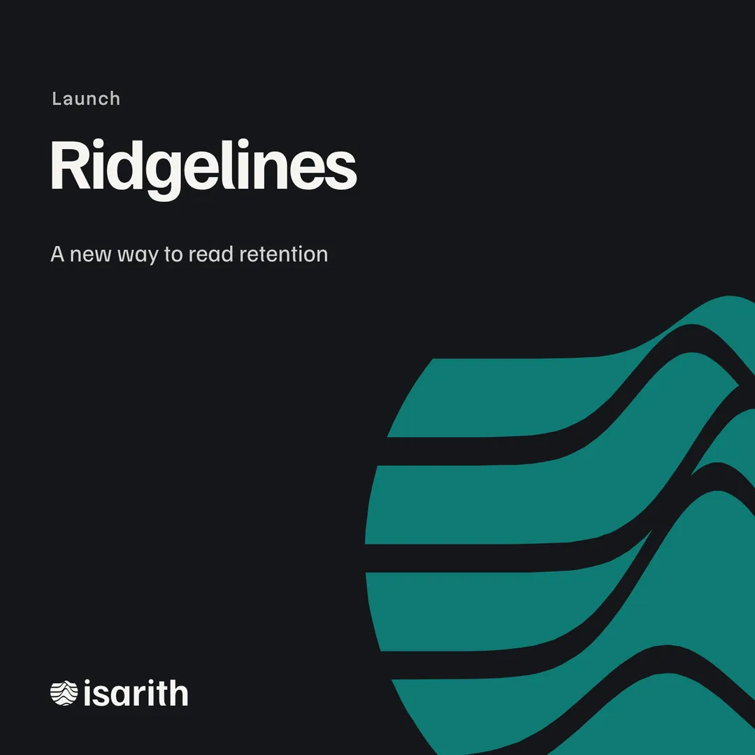 Isarith launch graphic reading “Ridgelines”